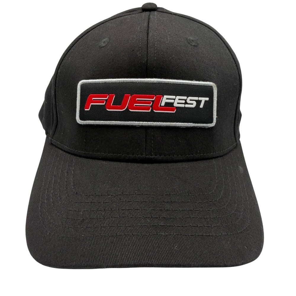 FuelFest Black Baseball Cap Hat Automotive Event Logo Stretch Fit S-M